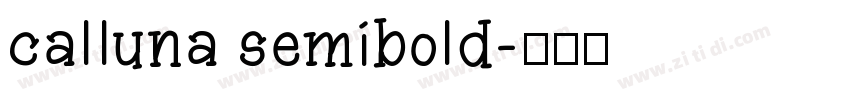 calluna semibold字体转换